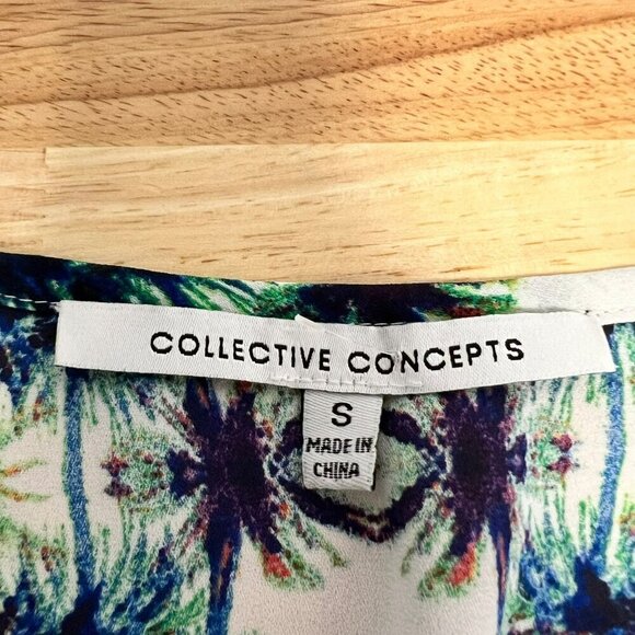 Collective Concepts Women’s Sleeveless Sheer Tunic Top V-Neck Size Small - Picture 7 of 8